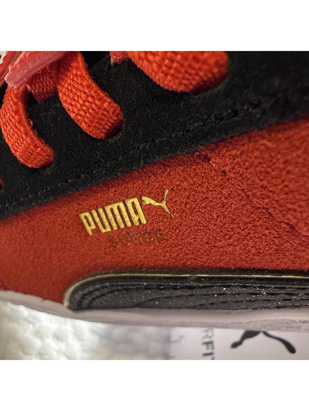Puma Baby 01 LOL Surprise Suede Red Black Kids Sneakers Size 10C - Picture 4 of 9